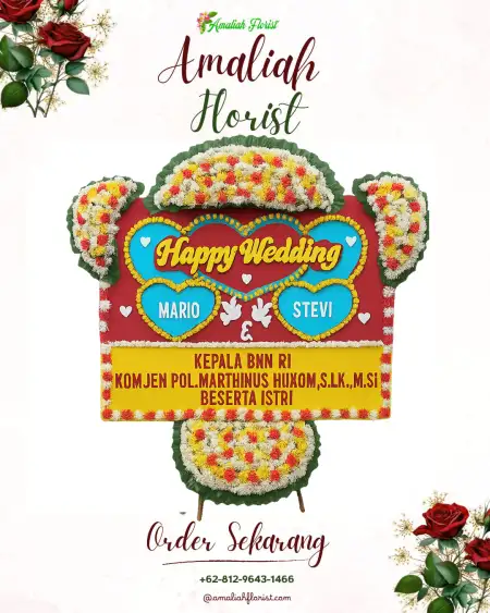 Papan Bunga Pernikahan Sukacai